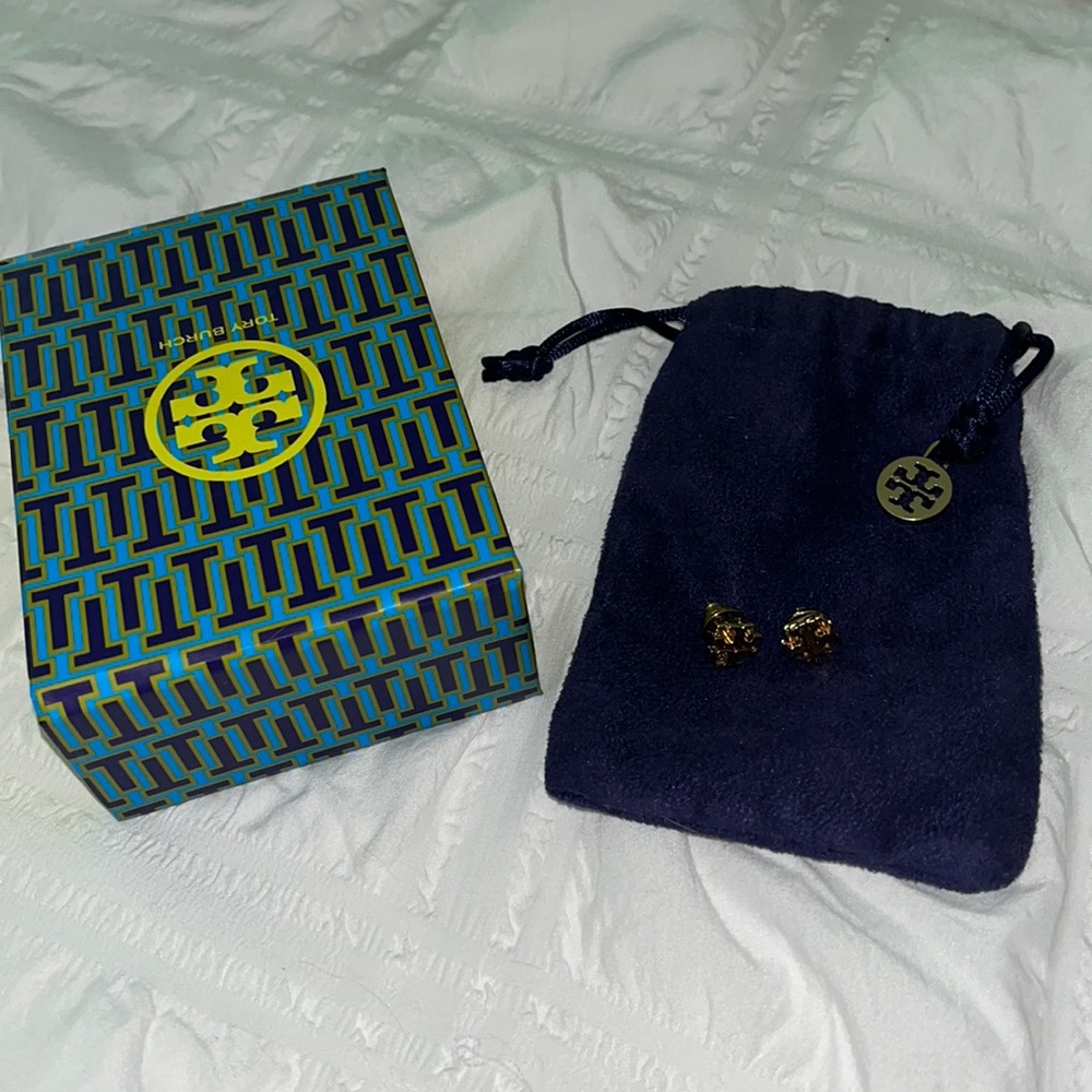 Tory Burch gold stud earrings